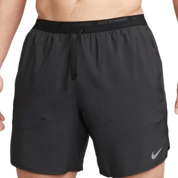 Mens 7″ Dri-FIT Stride Brief-Lined Running Shorts Black