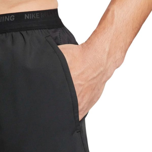 Mens 7″ Dri-FIT Stride Brief-Lined Running Shorts Black