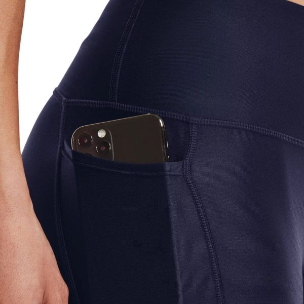 Women’s HeatGear Armour No-Slip Waistband Ankle Leggings Navy