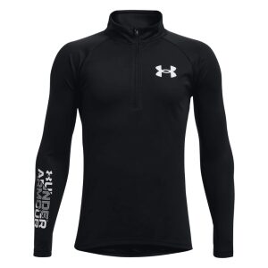 Boys UA Tech Big Logo Quarter Zip Black