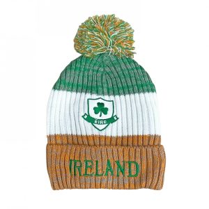 Ireland Bobble Hat Green/White