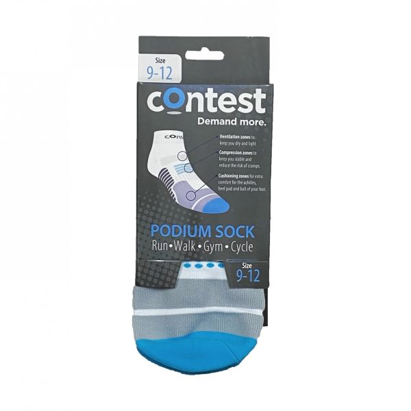 Mens Podium Sock White/Blue