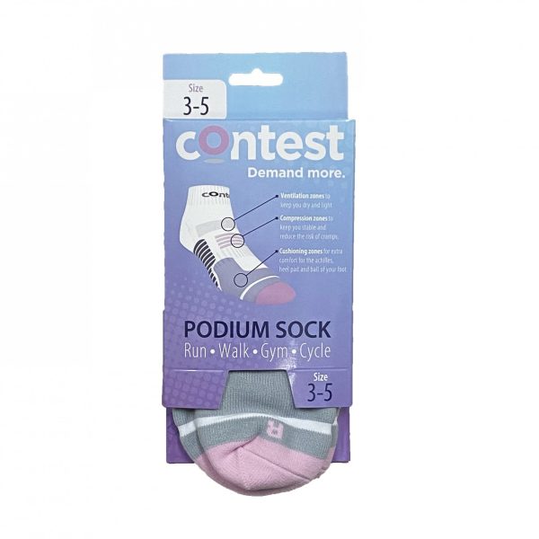 Womens Podium Sock White/Pink