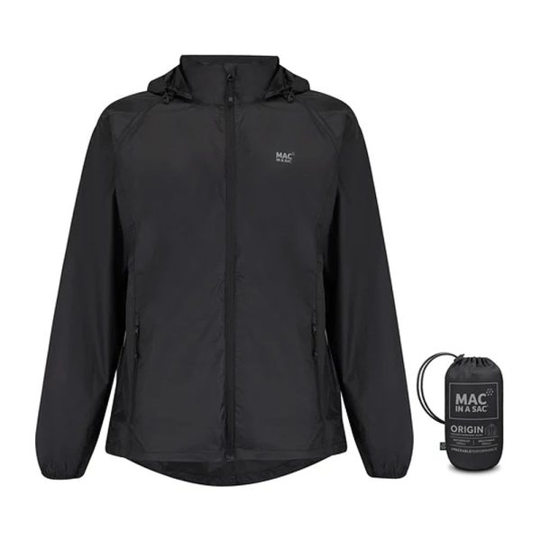 Origin Packable Waterproof Jacket Black