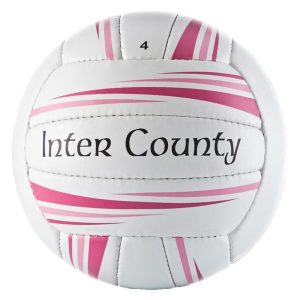 Inter County Gaelic Training Ball White/Pink