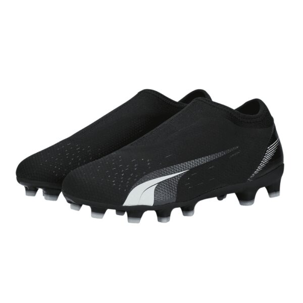 Kids Match Laceless FG Football Boots Black