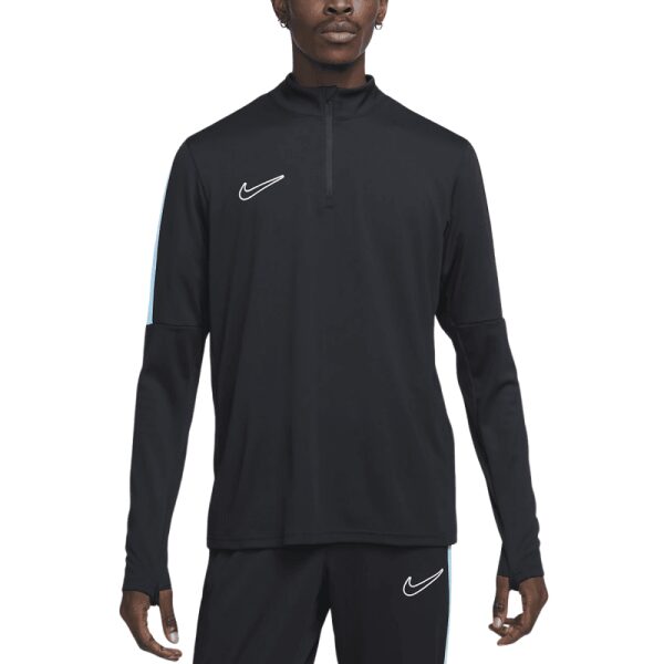 Mens Dri-FIT Academy Football Quarter Zip Drill Top Black