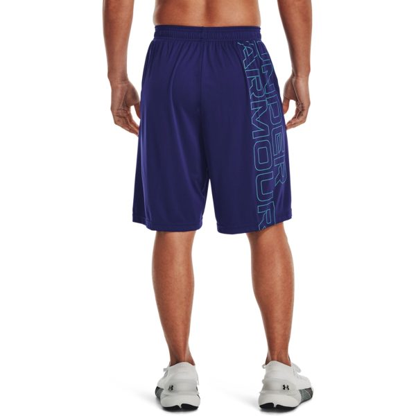 Mens Tech Wordmark Graphic Shorts Navy