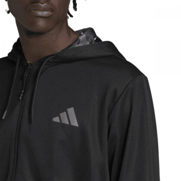 Mens Train Essentials Full Zip Jacket Black