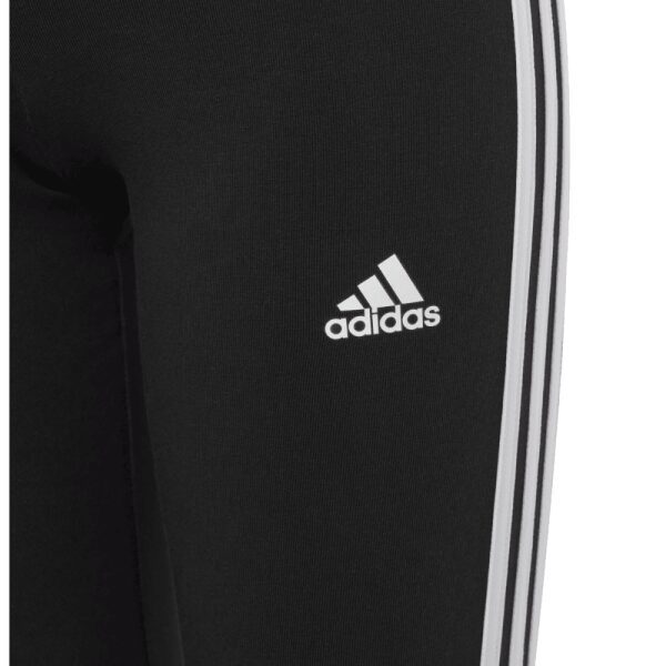 Girls Essentials 3 Stripe Cotton Tights Black