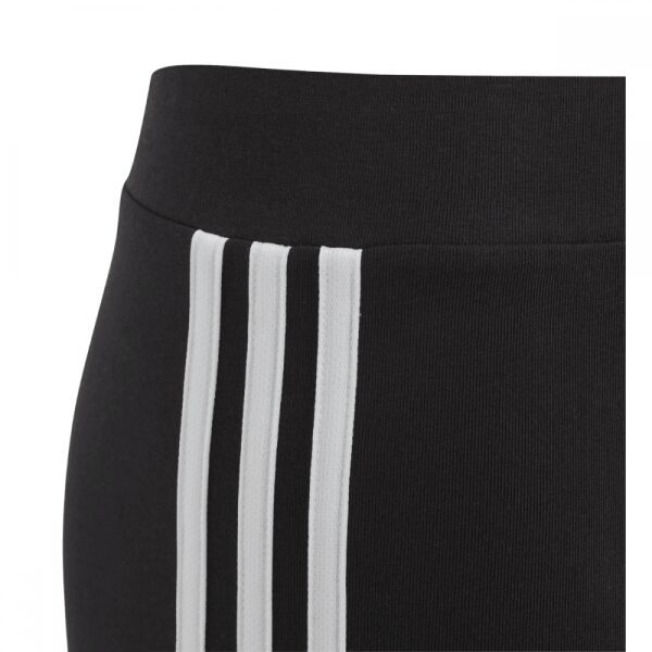 Girls Essentials 3 Stripe Cotton Tights Black