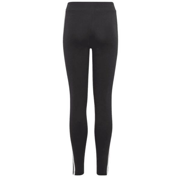 Girls Essentials 3 Stripe Cotton Tights Black