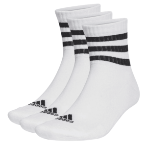 Adult 3 Stripe Sportswear Sock 3 Pack White/ Black
