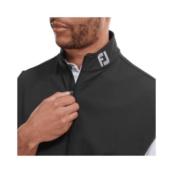 Mens Full Zip Knit Vest Black