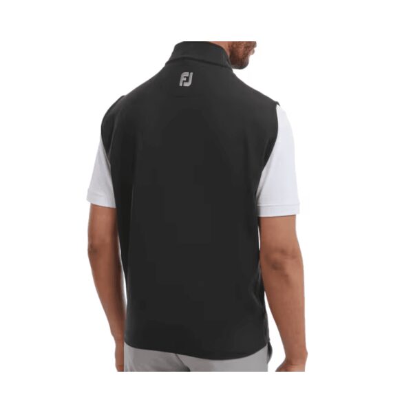 Mens Full Zip Knit Vest Black
