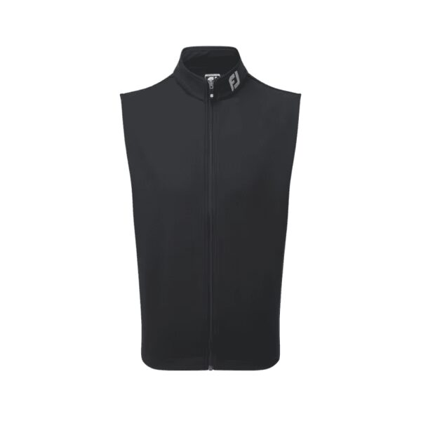 Mens Full Zip Knit Vest Black