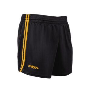 Elite GAA Shorts Black/Amber