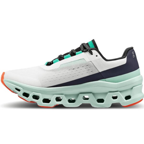 Womens Cloudmonster Running Shoe White/Green