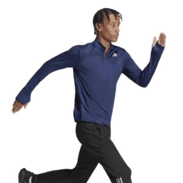 Mens Own The Run 1/2 Zip Top Navy