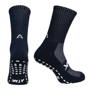 Non Slip Grip Shox Socks Navy Mid Length