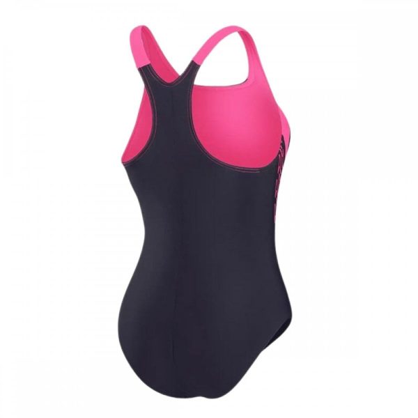 Womens Hyperboom Splice Racerback Swimsuit Navy