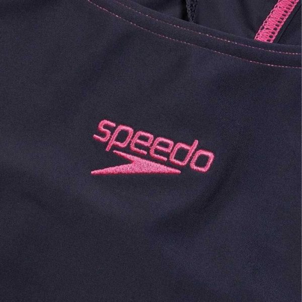 Womens Hyperboom Splice Racerback Swimsuit Navy