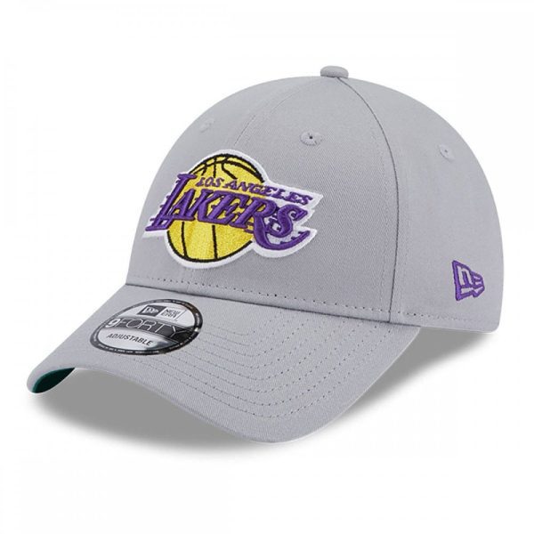 LA Lakers Side Patch 9Forty Baseball Cap Grey