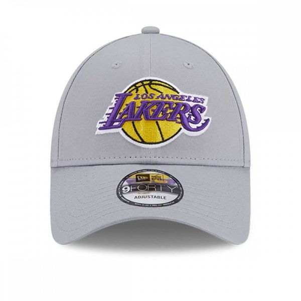 LA Lakers Side Patch 9Forty Baseball Cap Grey