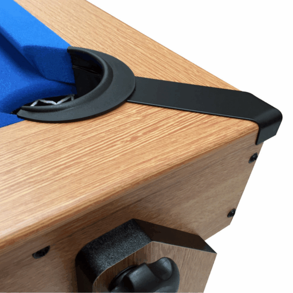 5ft Folding 2 in 1 Pool Table with Table Tennis Top with Blue Cloth/Oak Finish