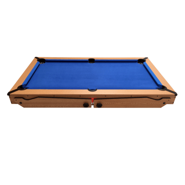5ft Folding 2 in 1 Pool Table with Table Tennis Top with Blue Cloth/Oak Finish