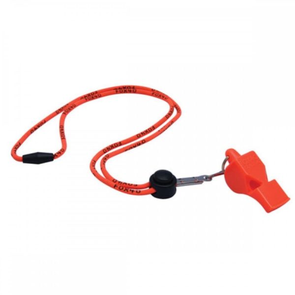 40 Classic Safety Whistle and Strap Red