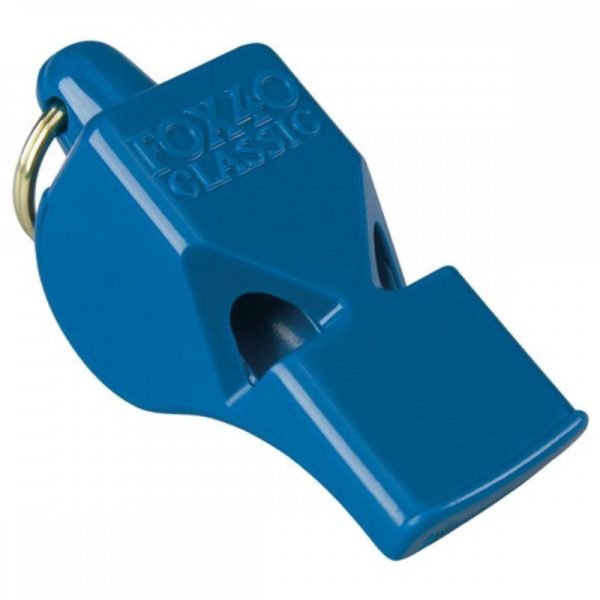 40 Classic Safety Whistle and Strap Blue