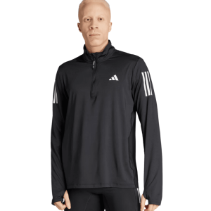 Mens Own the Run Half-Zip Black