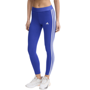 Womens 3 Stripe Essentials Leggings Blue
