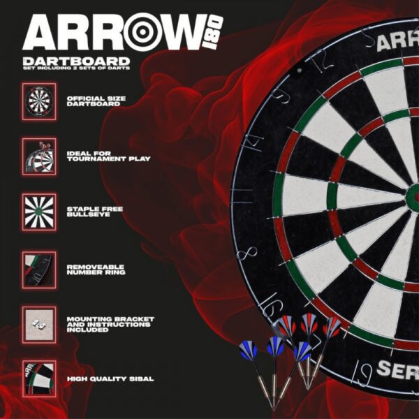 Bristle Dartboard Set with Darts