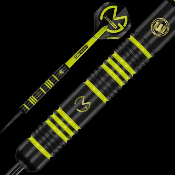 Michael Van Gerwen MVG Ambition Black Brass Steel Tip Darts