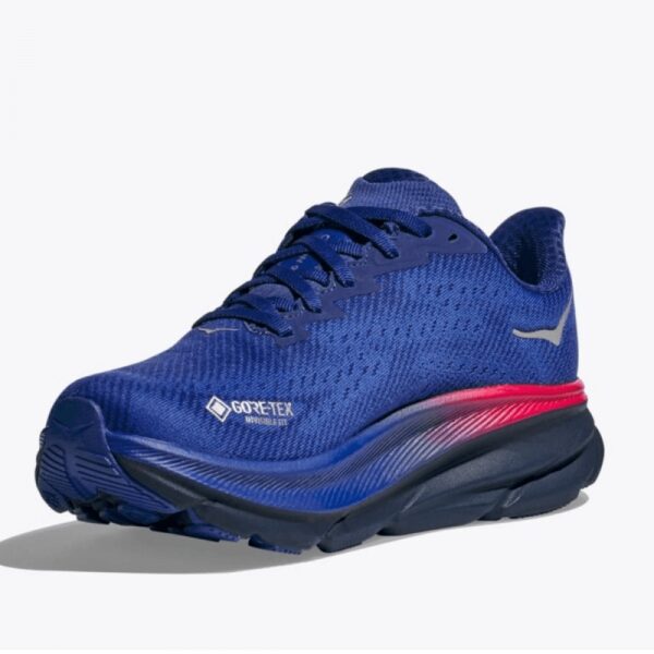 Womens Clifton 9 GTX Running Shoes Blue