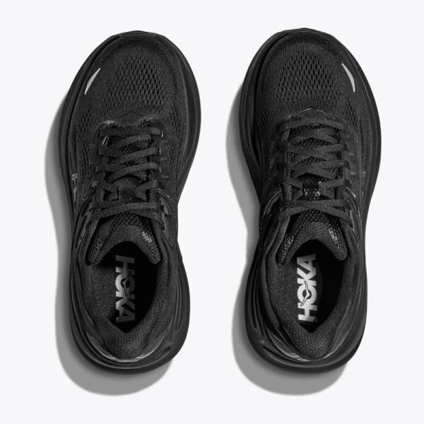Mens Bondi 9 Running Shoes Black Wide Fit (2E)