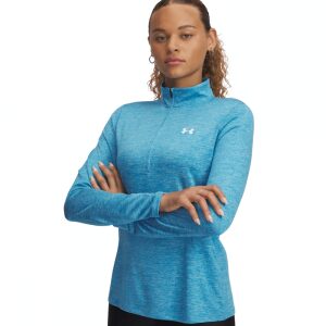 Women's UA Tech Twist ½ Zip Blue