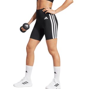 Womens Optime Essentials 3-Stripes Short Leggings