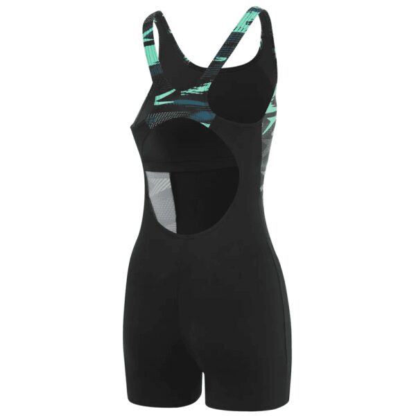 Womens High Neck Splice Cross Back Swimsuit