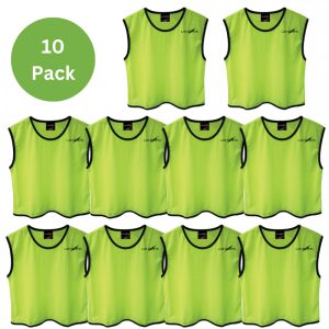 Mesh Training Bibs Yellow 10 Pack