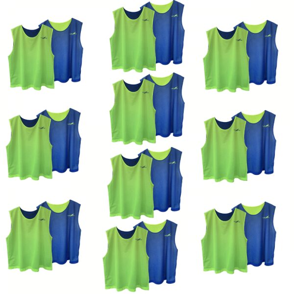 Reversible Bibs 10 Pack Blue/Yellow