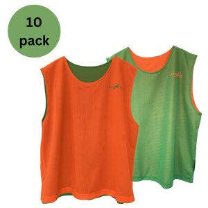 Reversible Bibs 10 Pack Green/Orange