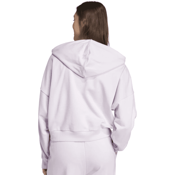 Womens Essentials 3 Stripes French Terry Quarter Zip Hoodie