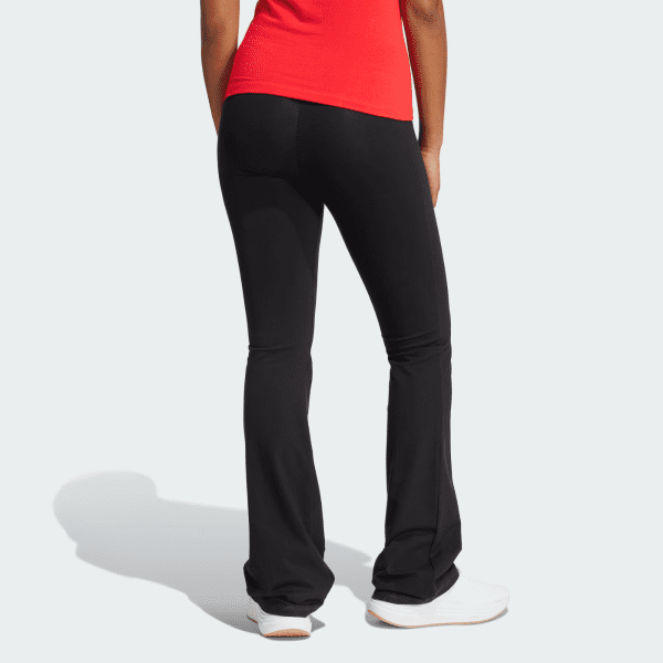 Womens Essentials Small Logo Flared Leggings Black