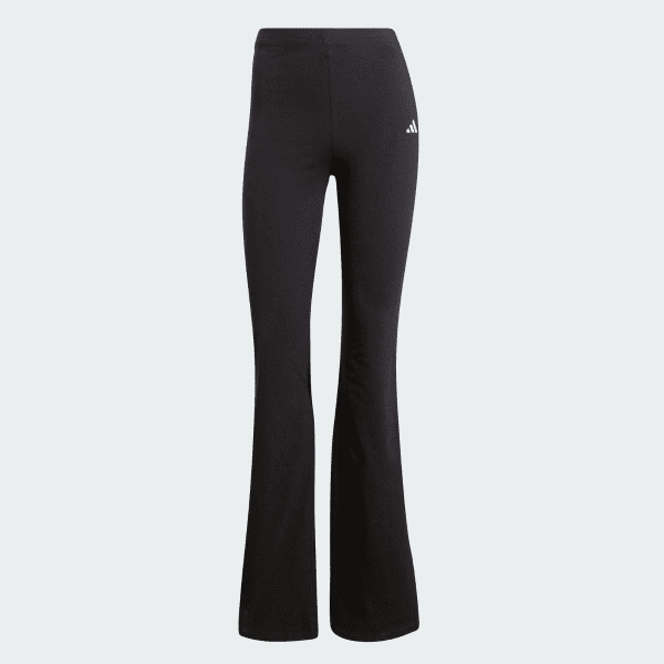 Womens Essentials Small Logo Flared Leggings Black
