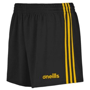 Kids Mourne Gaelic Shorts Black/Amber