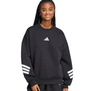 Womens Future Icons 3-Stripes Black Sweatshirt