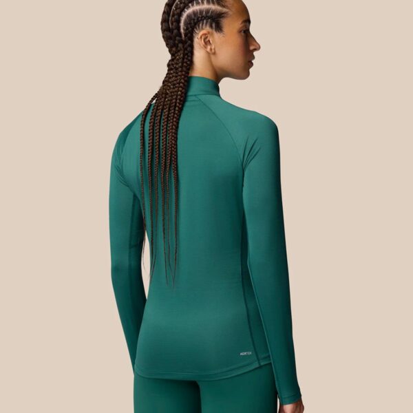 Womens Adapt Training Green Half Zip Top